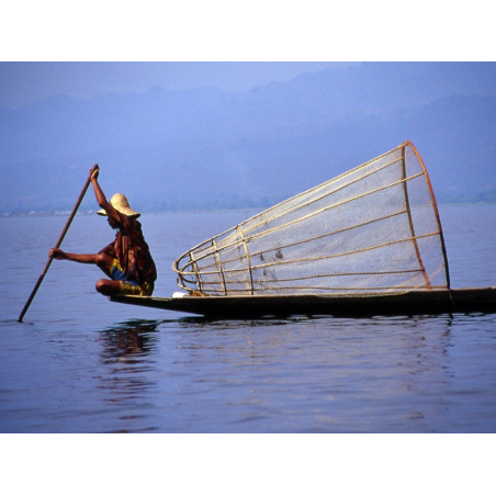 Jeff Périgois  Pêcheur sur le lac Inle  Galerie Photo-Originale